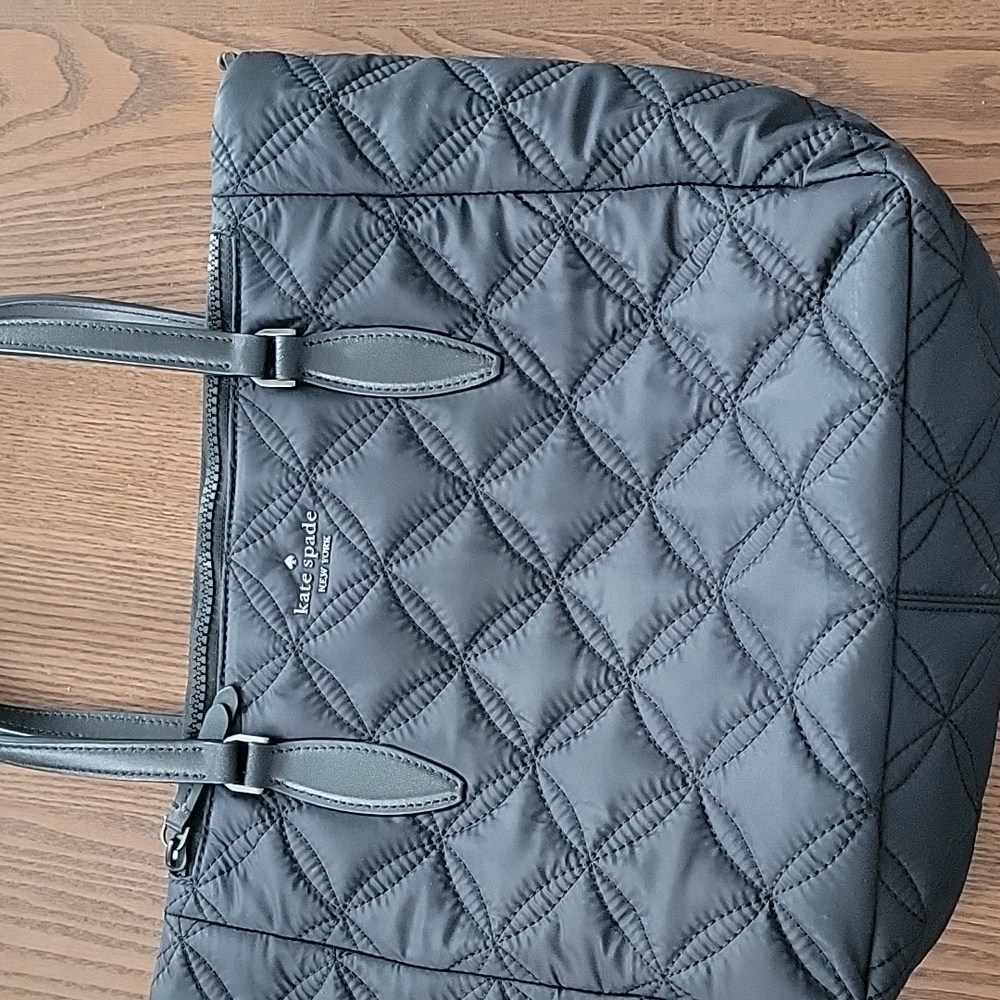 Kate Spade black nylon quilted bag